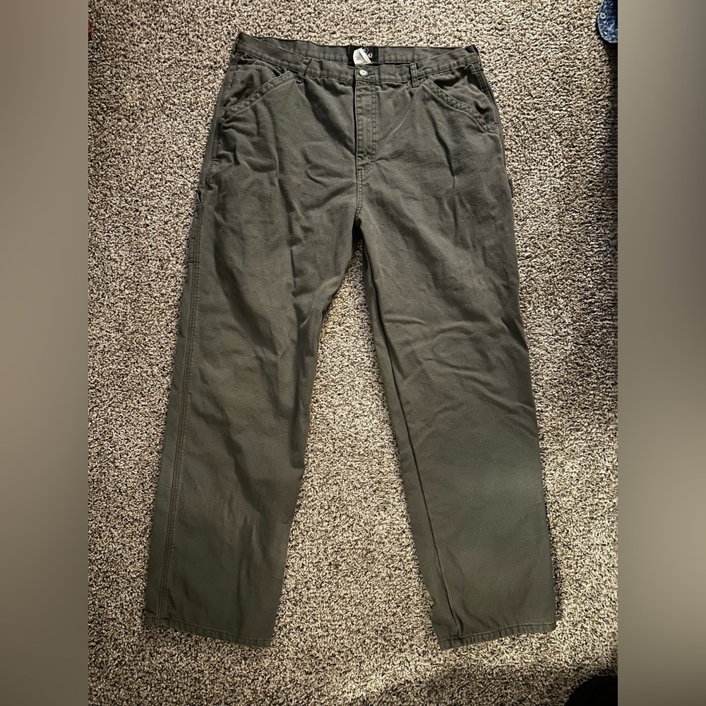RedHead Men's Dark Gray Fleece Lined Carpenter Pants
